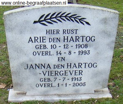 Janna Viergever 1913-2005 and Arie den Hartog 1908-1993